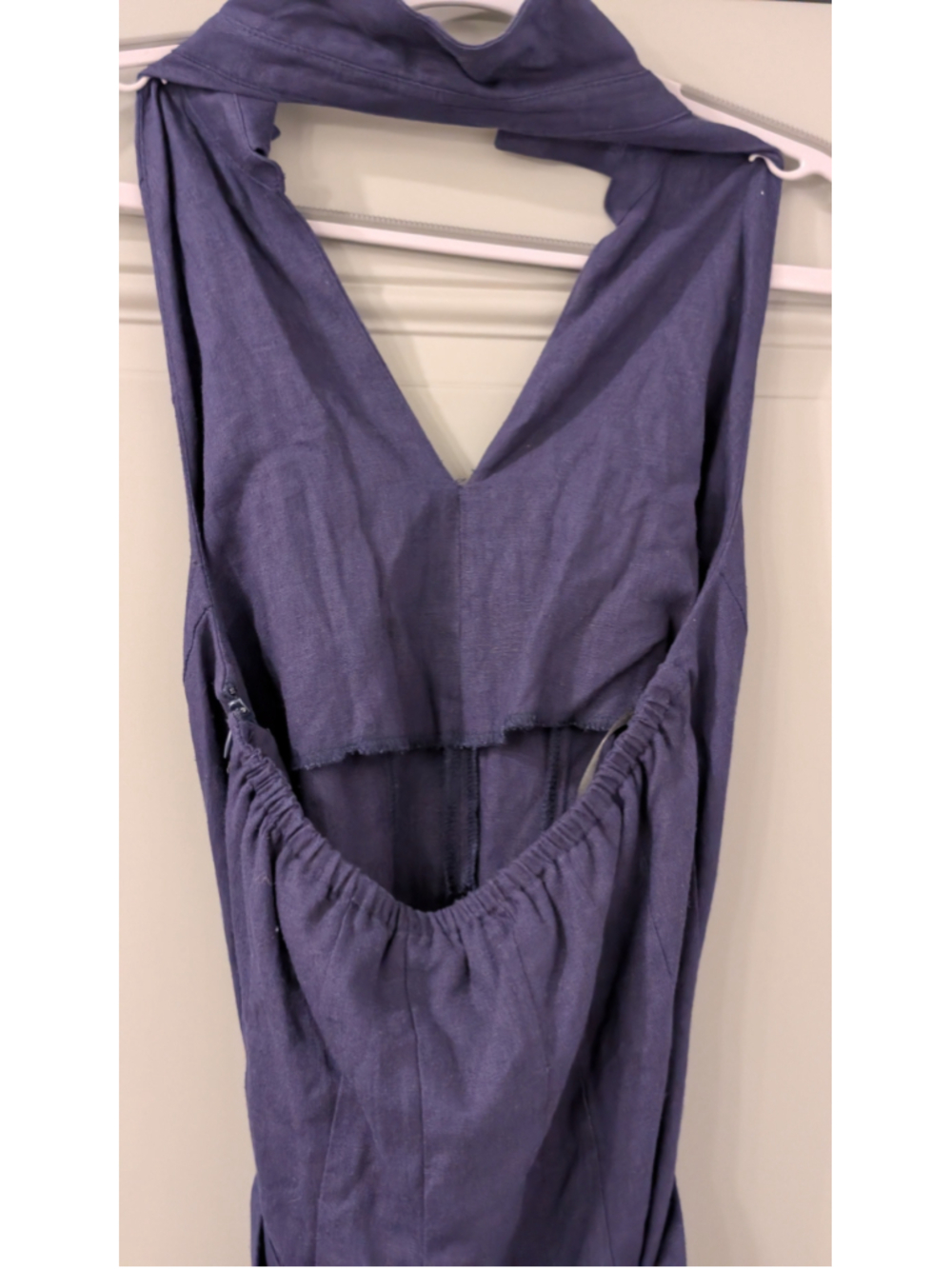 NWT Donna Karan New York Ink Blue Halter Tiered Maxi Dress Size 6 - Picture 10 of 14